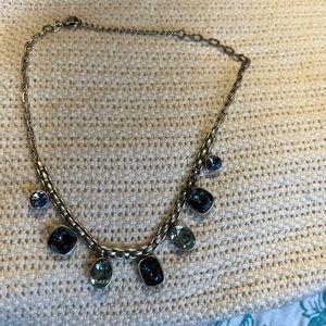 Touchstone blue stone short necklace
